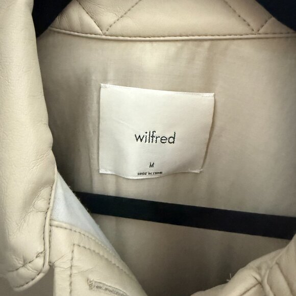 ARITZIA Wilfred Ganna Vegan Leather Shirt Jacket - Size M - Picture 3 of 6